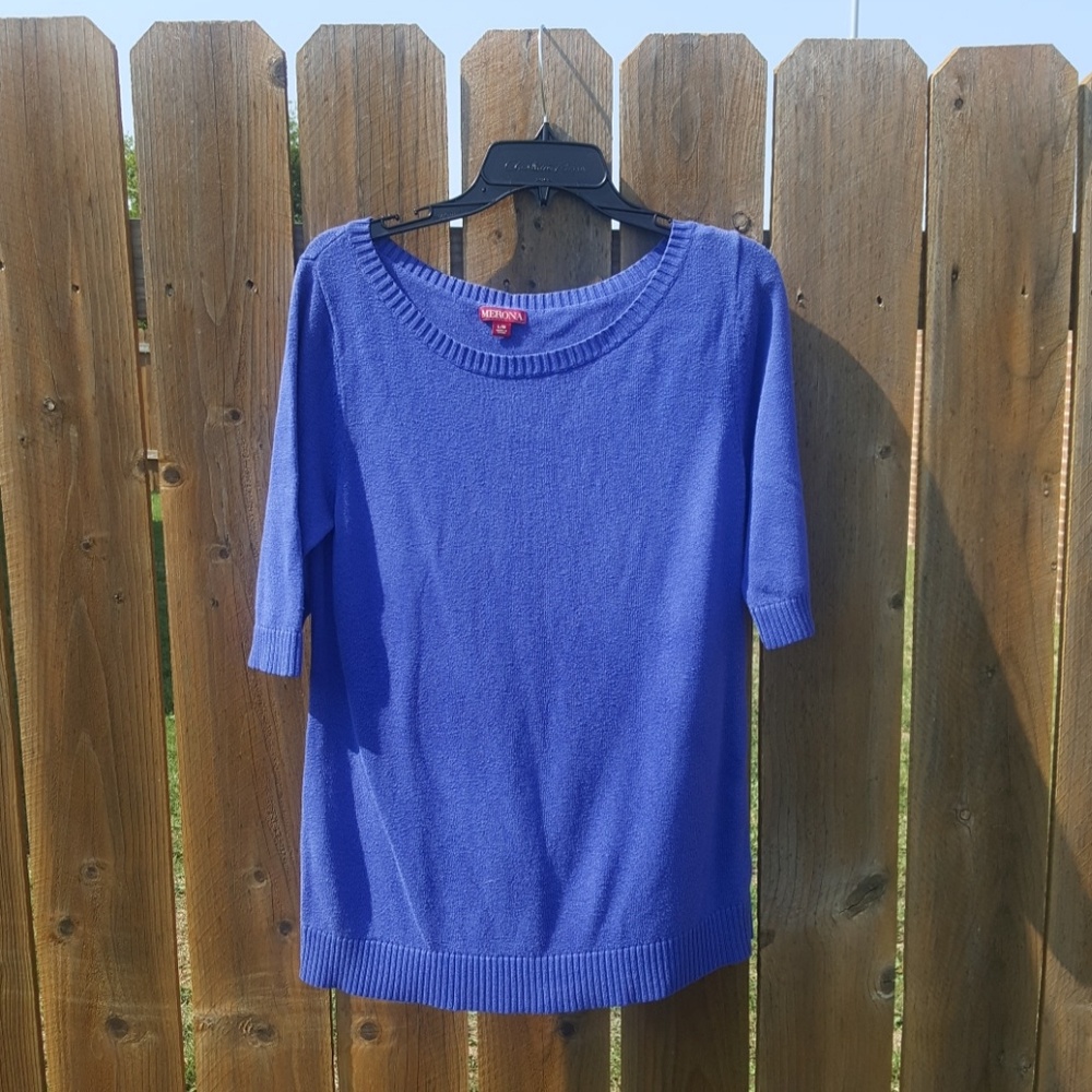 Merona short-sleeve sweater, blue